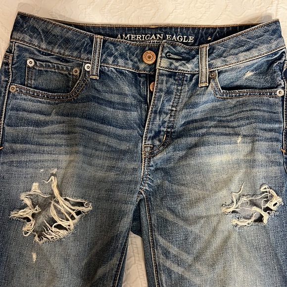 Boy Crop AE jeans size 0 - Picture 2 of 3
